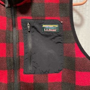 LL Bean Plaid Vest Women’s Size Medium